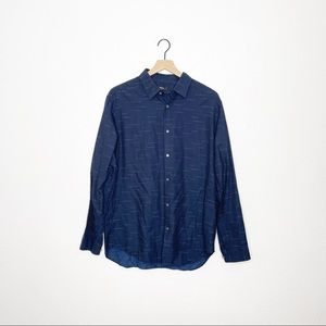 THEORY Men's Blue Button Down Shirt